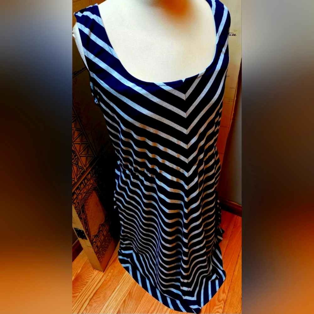 Blue and White Summer Dress
